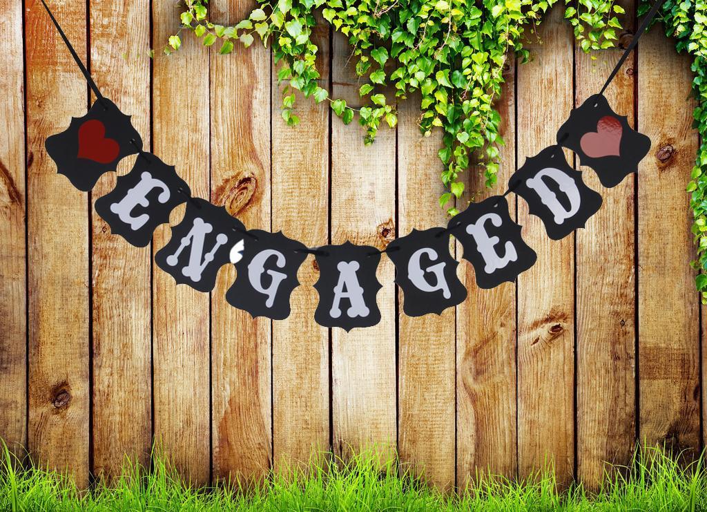 ENGAGED Party Decoration Bunting Garland Banner