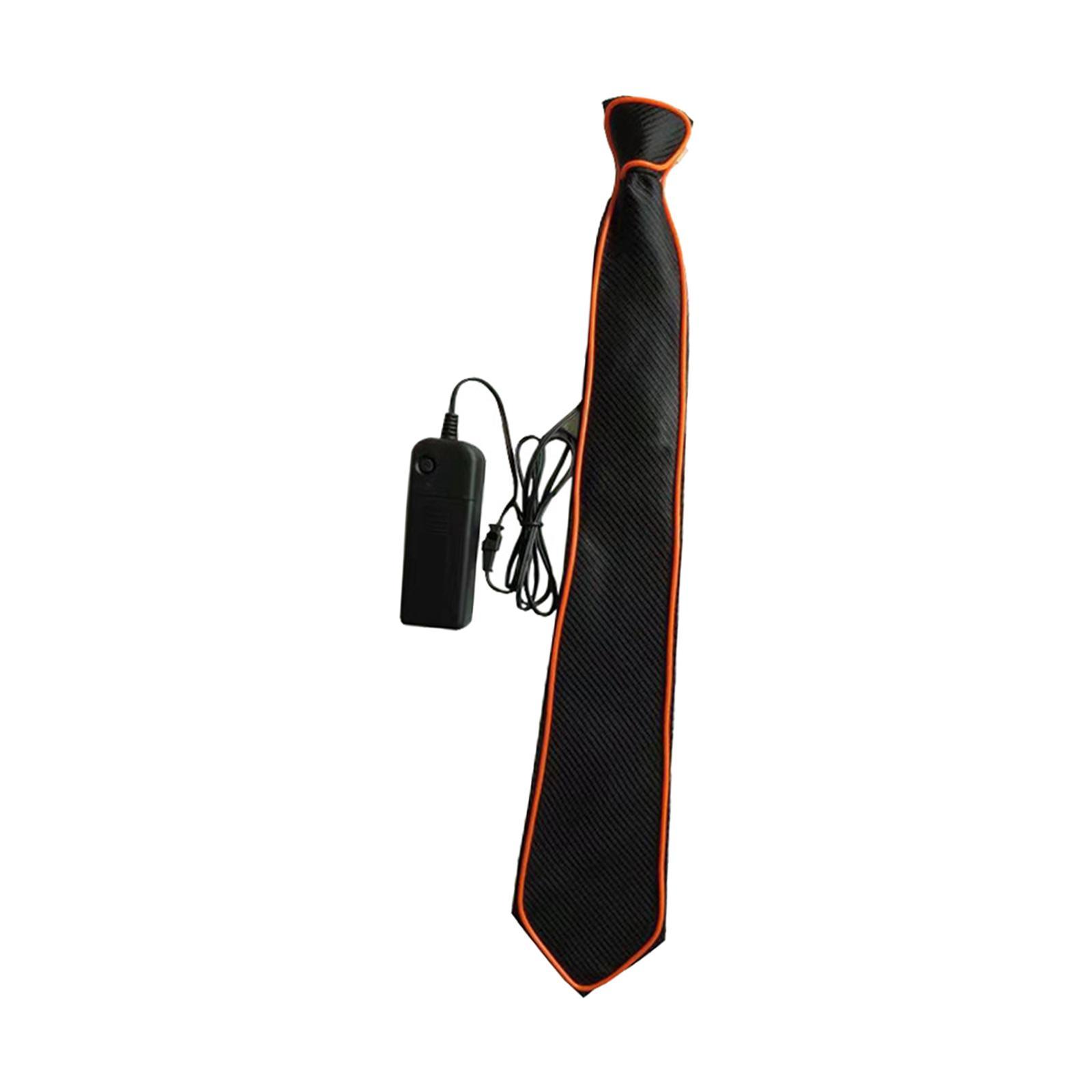 LED Necktie Formal 40Cmx7cm Glowing Tie for Clubs Concerts Parties Cosplay Fashion Show