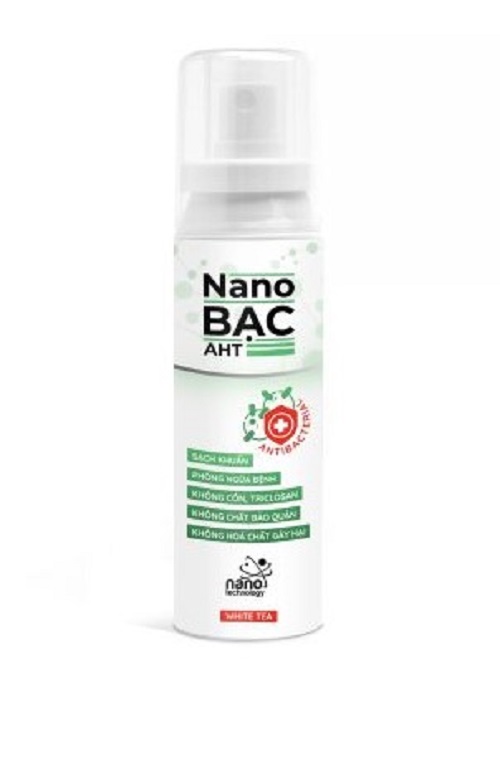 Chai xịt làm sạch virus Nano Bạc AHT 100 ml-Trắng/ Nano Silver AHT Sanitizer Spray 100 ml-White