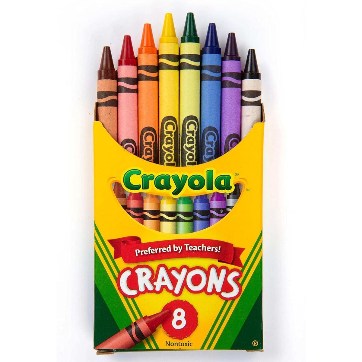 Hộp 8 Bút Sáp Màu Crayon - Crayola 523008