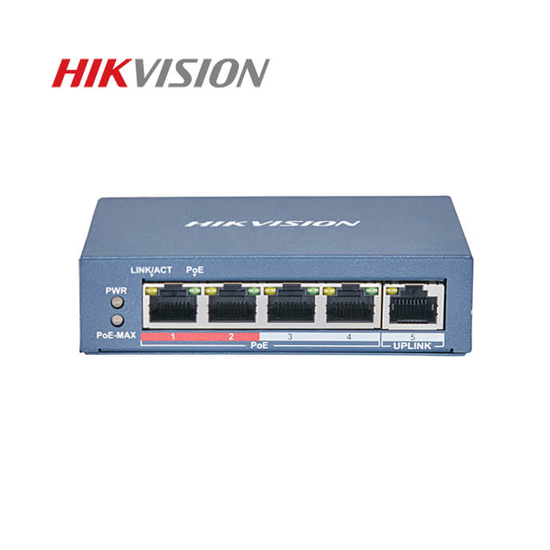 Bộ chuyển đổi nguồn dùng cho Camera 4-Port 10/100M PoE HIKVISION DS-3E1105P-EI - Hàng Chính Hãng