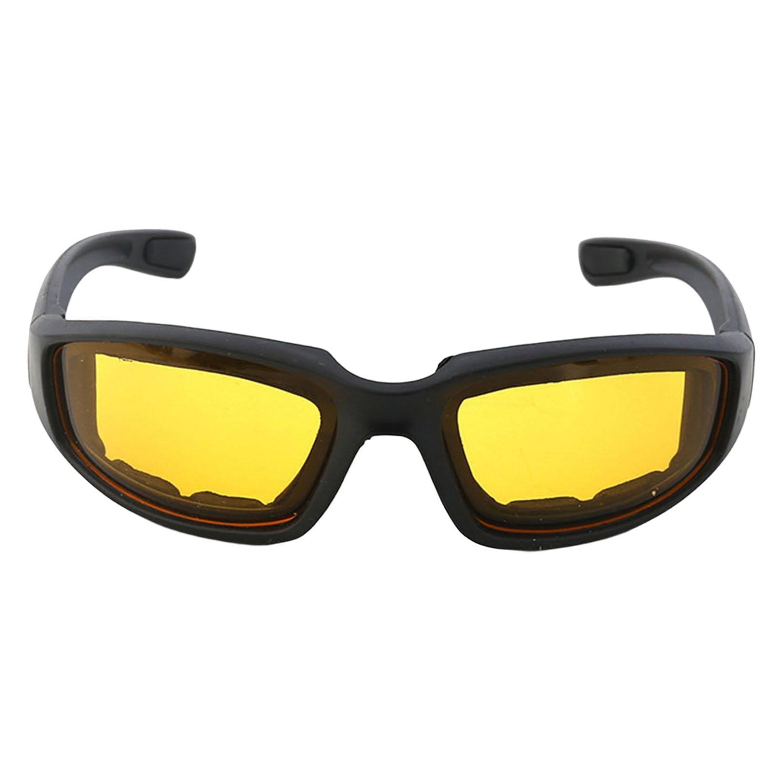 Motorcycle Riding Goggles Cycling Glasses Hiking Windproof Golf Yellow