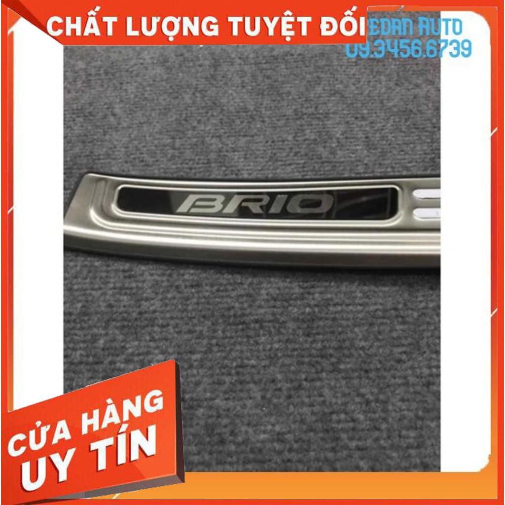 Chống trầy cốp trong + ngoài Inox HONDA BRIO mẫu inox