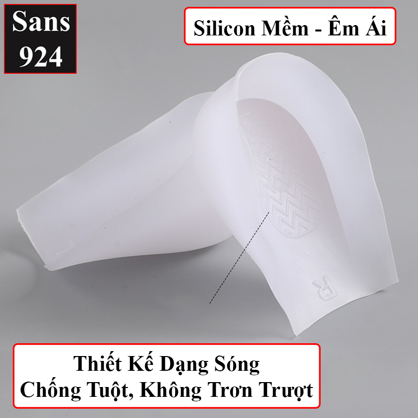 Miếng lót giày tăng chiều cao nam nữ Sans924 silicon nửa bàn chân nâng gót độn đế giầy 1cm 1.5cm 2cm 3cm 4cm 5cm