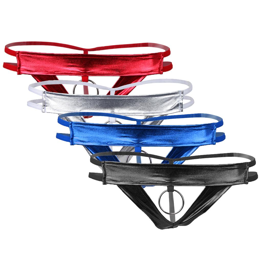 4 Colors Men's T-Back Underwear Low-rise Man Bikini G-String Thong