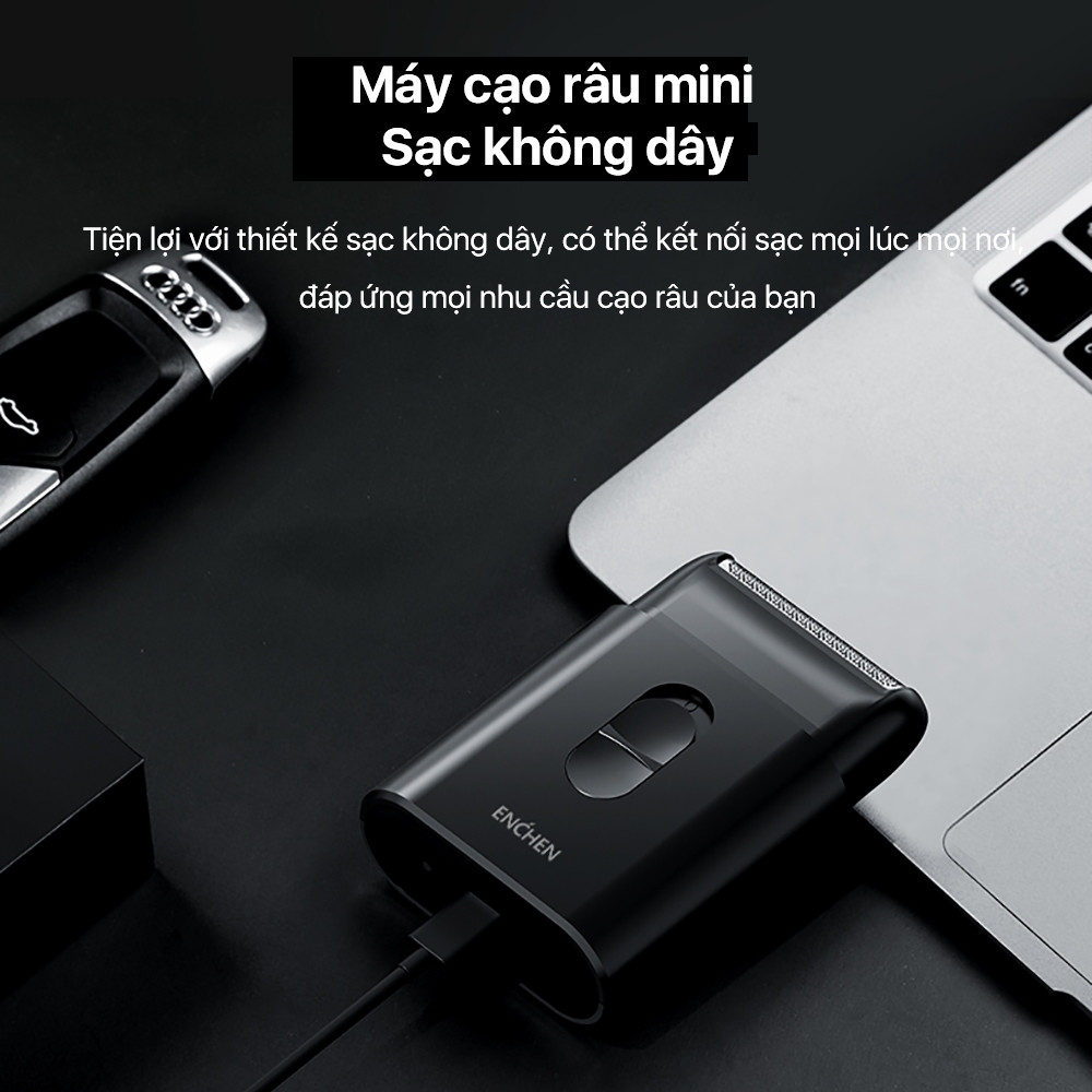 Máy Cạo Râu Mini Xiaomi Enchen MS003 Thiết kế sang trọng và nhỏ gọn mẫu mới 2024- Hàng nhập khẩu