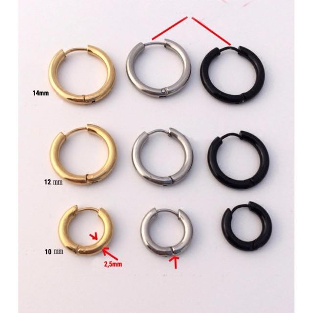 1 cặp Bông tai nam tròn Sơn Tùng -titan ko đen ko rỉ RCLN