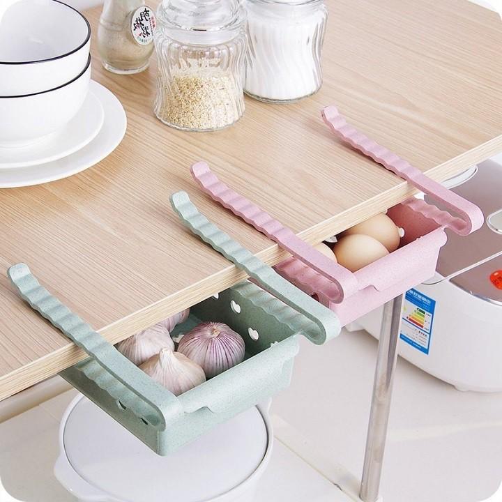 Khay phụ đựng đồ kẹp tủ lạnh thông minh bằng nhựa lúa mạch