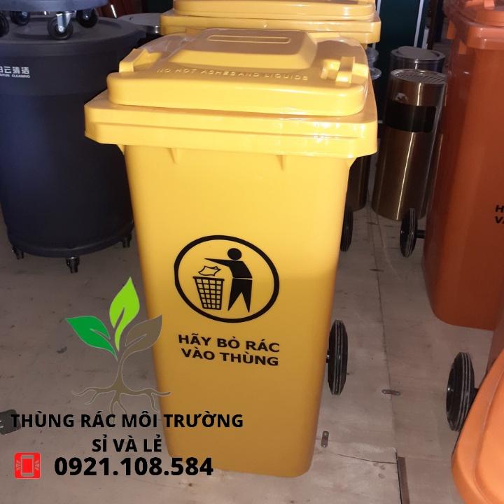 THÙNG RÁC CÔNG CỘNG 120L(XANH,VÀNG,CAM)