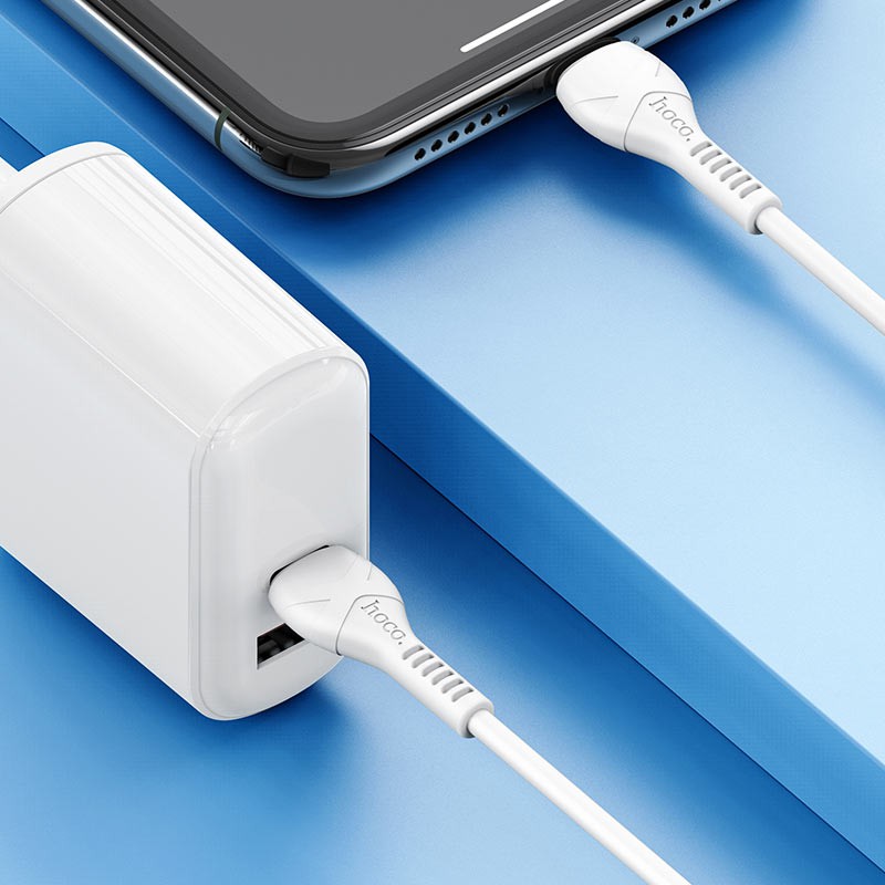 Cáp sạc nhanh PD20W Hoco dây dẻo X55 kết nối Type-C sang iPhone dài 1M - Hàng chính hãng