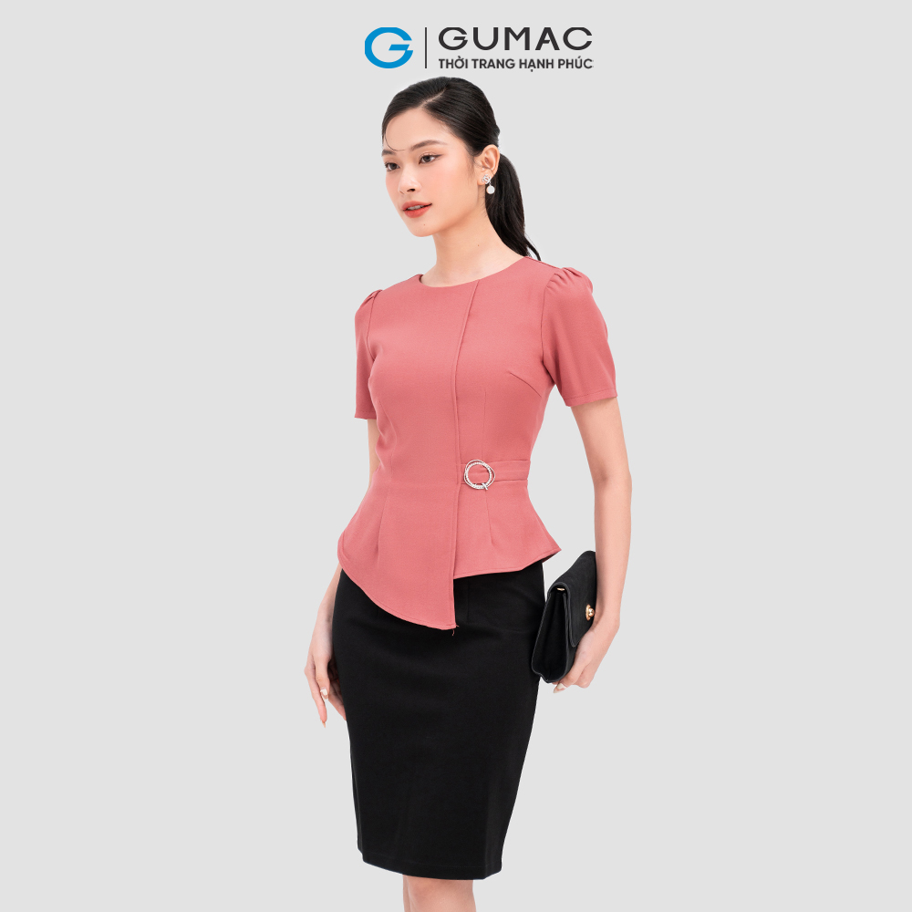 Chân váy bút chì xẻ đắp GUMAC VC08127