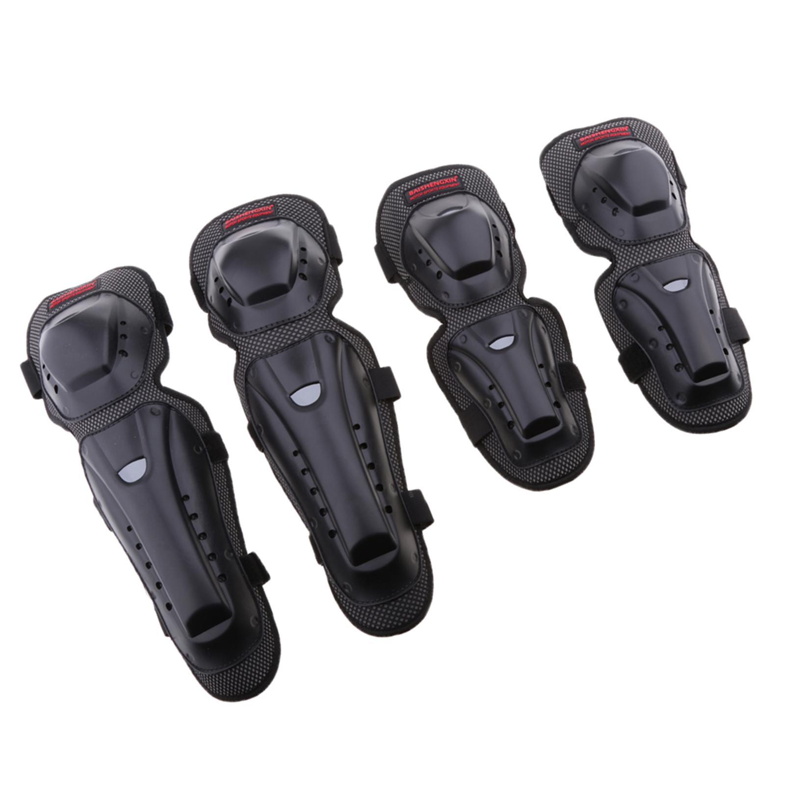 Adults Motorcycle Knee Elbow Protector Knee Shin Guard Pads Protective Gear