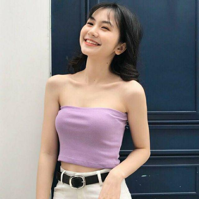 Áo Ống Cúp Ngực SANMAY Áo Ống Croptop Không Dây Kiểu Ôm Sexy Nhiều Màu Trắng Đen AO030