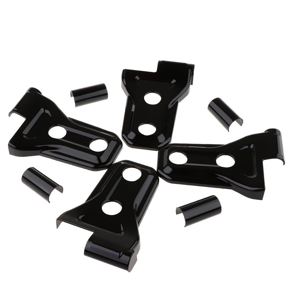 4Pcs Black Door Hinge Covers Trim Fits for 2018 Wrangler JL Unlimited