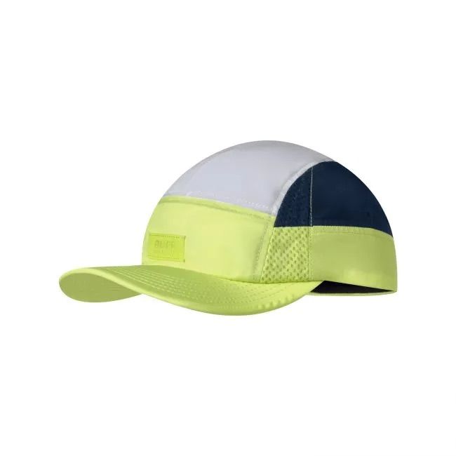 Mũ chạy bộ BUFF 5 Panel Go Cap Domus Lime - S/M