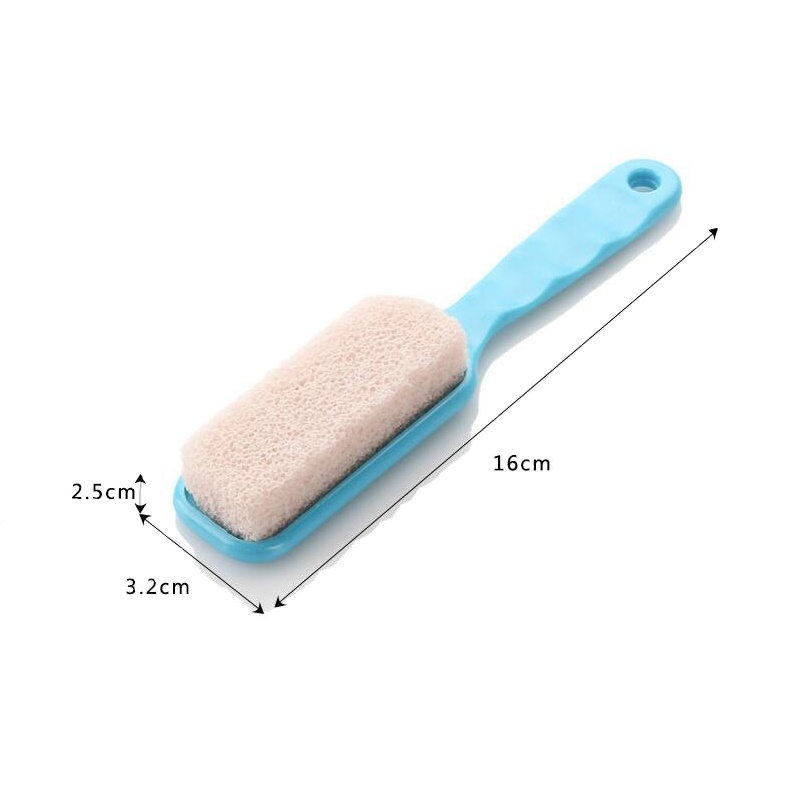 Combo Khăn tắm kỳ lưng Nhật Bản Whip's Kokubo + Bàn chà gót chân Ag+ Jabu  Made in Japan - Hồng - KB-048 - Bàn chà gót trắng