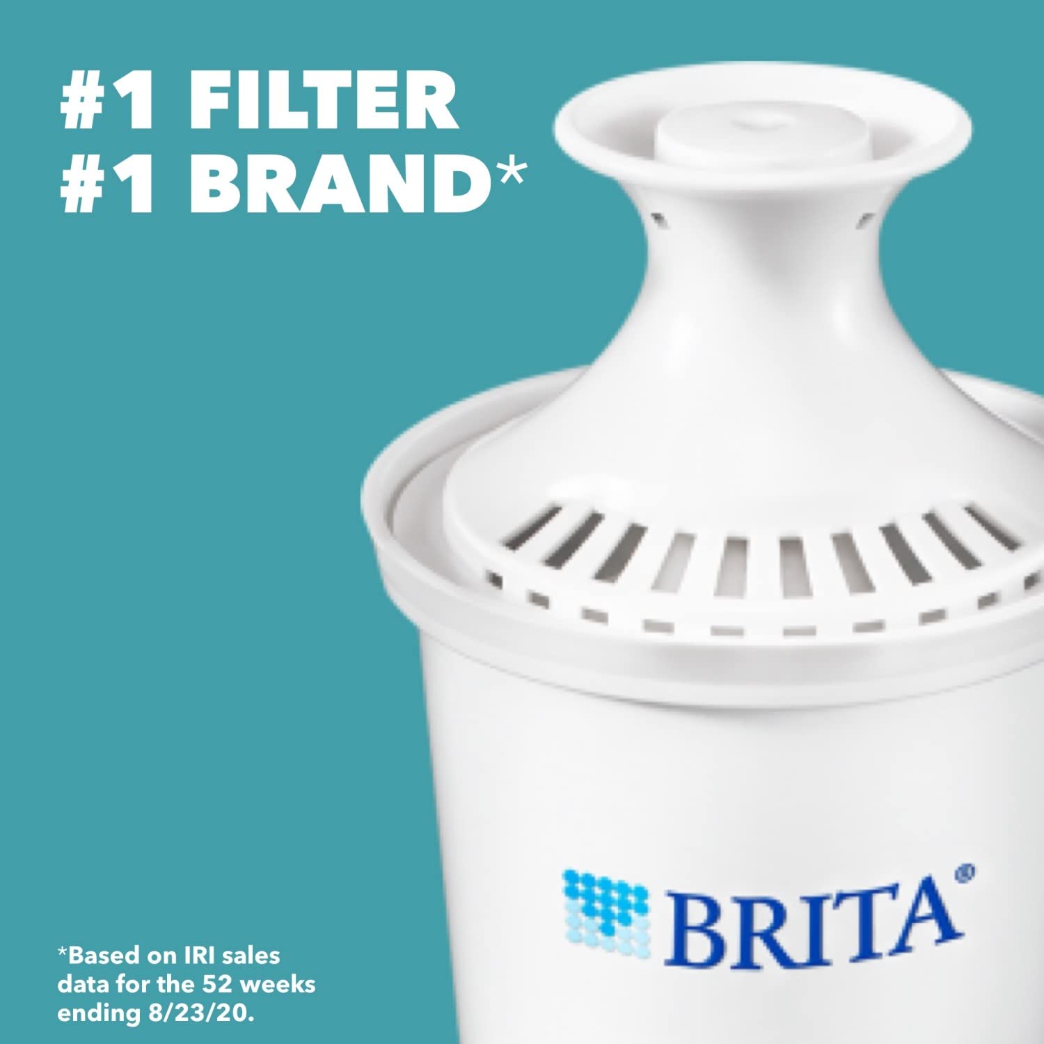 B R I T A Extra Large 18 Cup Filtered Water Dispenser with 1 Standard Filter, Made without BPA, UltraMax, Gray