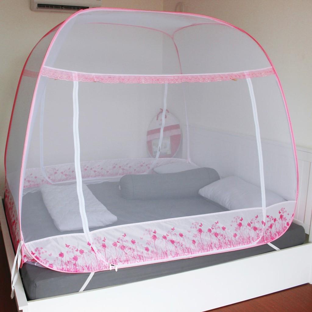 Màn mùng chụp tự bung đỉnh rộng Khương May Size x 2m