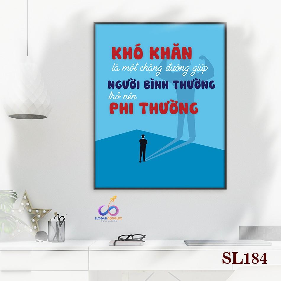 Tranh động lực trang trí văn phòng kích thước 30x40cm - khung viền sang trọng - SL181-195