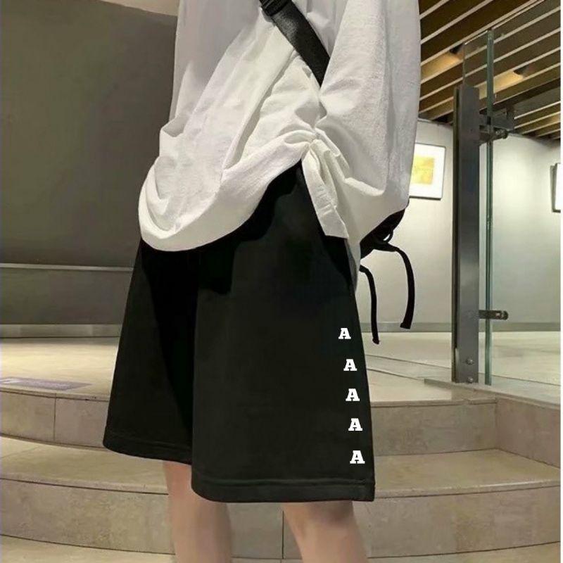 Quần short thun ống rộng dáng unisex nam nữ cá tính có bigsize