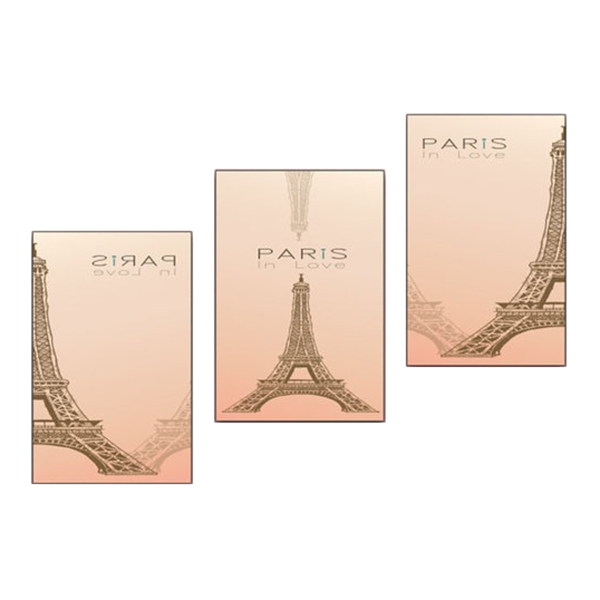 Bộ 3 Tranh Trang Trí "Paris In Love" - W213