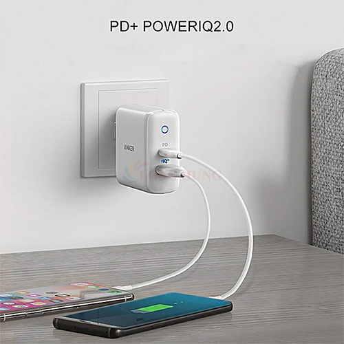 Cốc sạc Anker PowerPort 1USB 1Type-C 35W PIQ/PD A2636 - Hàng chính hãng