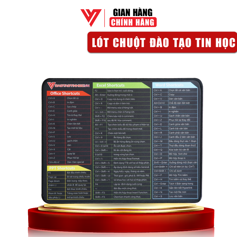 Tấm Lót Chuột Phím Tắt Văn Phòng Excel - Word - PowerPoint ĐÀO TẠO TIN HỌC