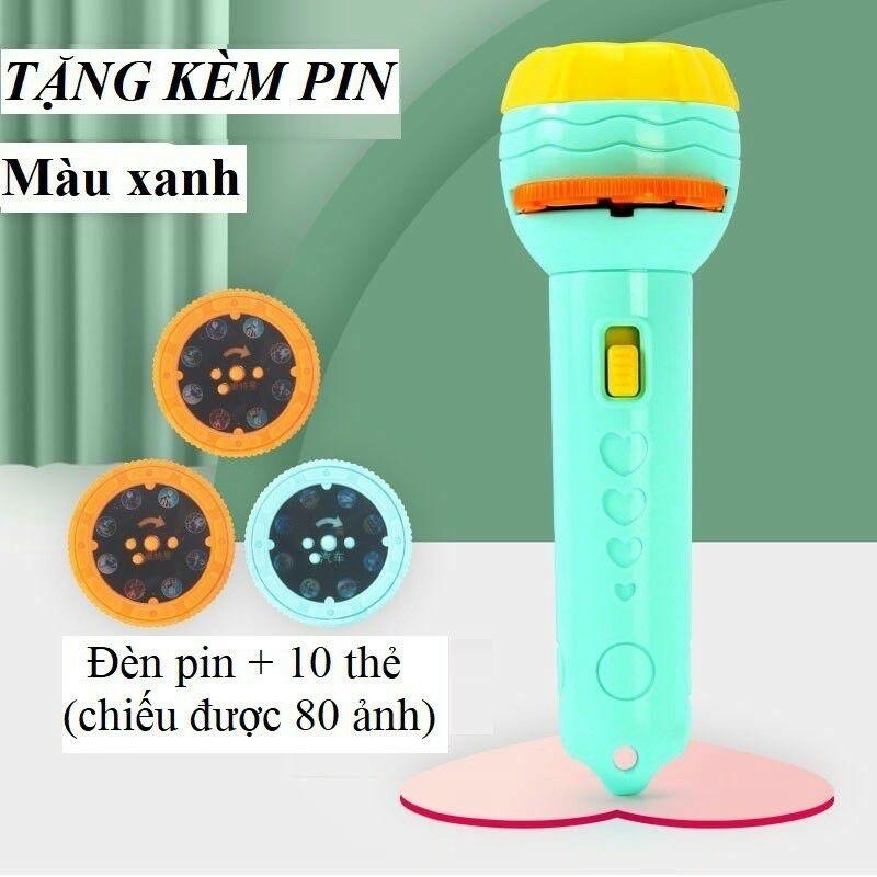 Đèn pin chiếu hình, đèn pin chiếu bóng full bộ 80 hình cho bé thoả thích khám phá