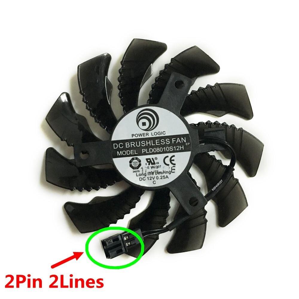 Quạt Tản Nhiệt Không Chổi Than N960 Gv-N960Wf2Oc-2Gd Gpu Vga 75mm Dc 12v