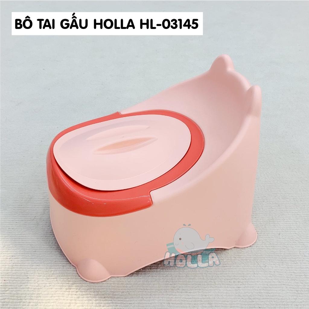 Bô ngồi có nắp đậy tai gấu HOLLA - dễ dàng tháo lắp, lau chùi vệ sinh