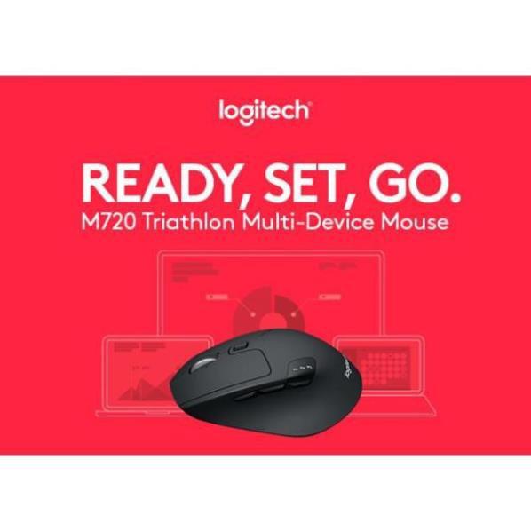 Chuột Logitech M720 Triathlon kết nối Bluetooth và Usb Unifying đa thiết bị - Hàng chính hãng