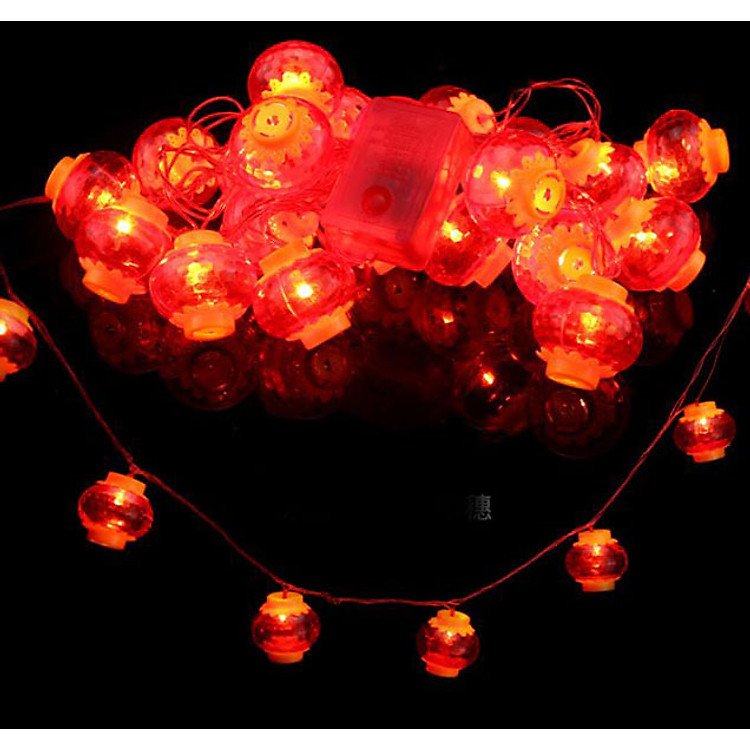 Dây Đèn Lồng Trang Trí 18 Bóng Đèn Lồng Trang Trí Dịp Lễ, Tết