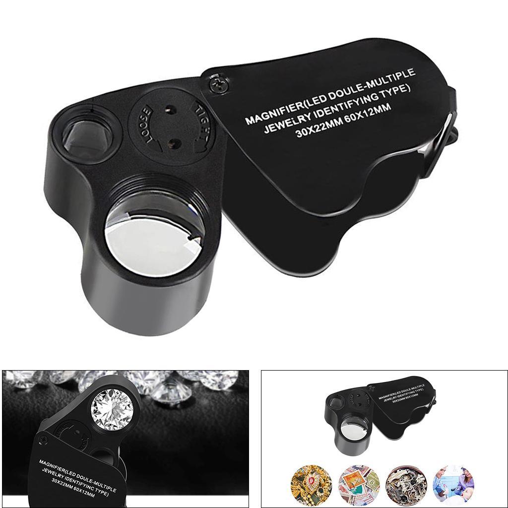 Collapsible 30X Loop w/ LED Light Magnifying