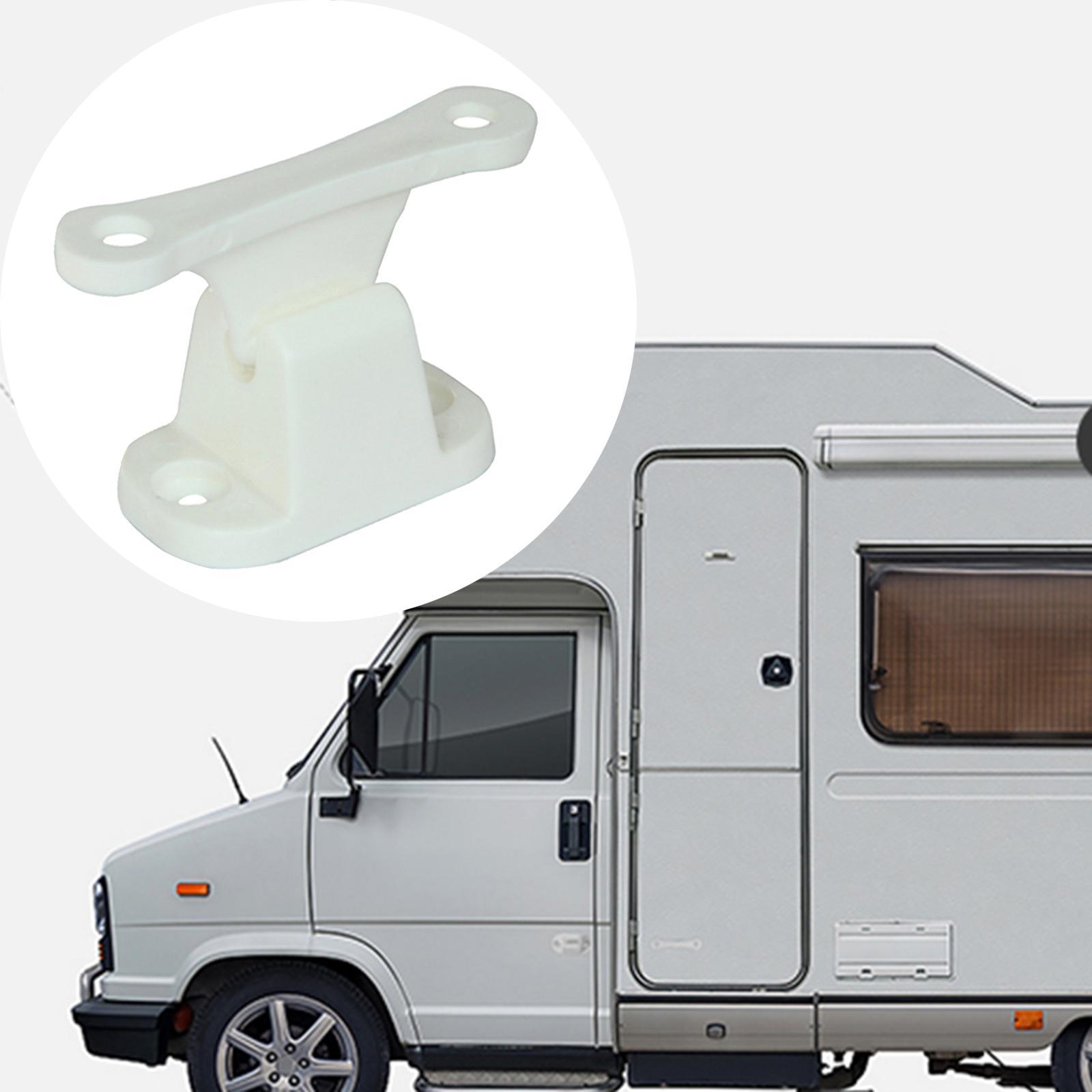 4xT Shape Nylon Door Stop Retainer for Camper RV Caravan Motorhome White