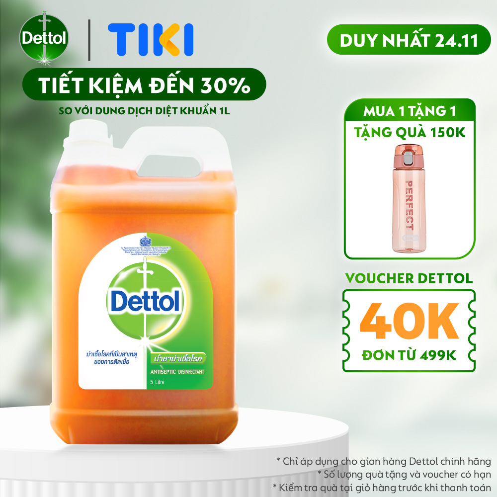 Dung Dịch Diệt Khuẩn Đa Năng Dettol 5L