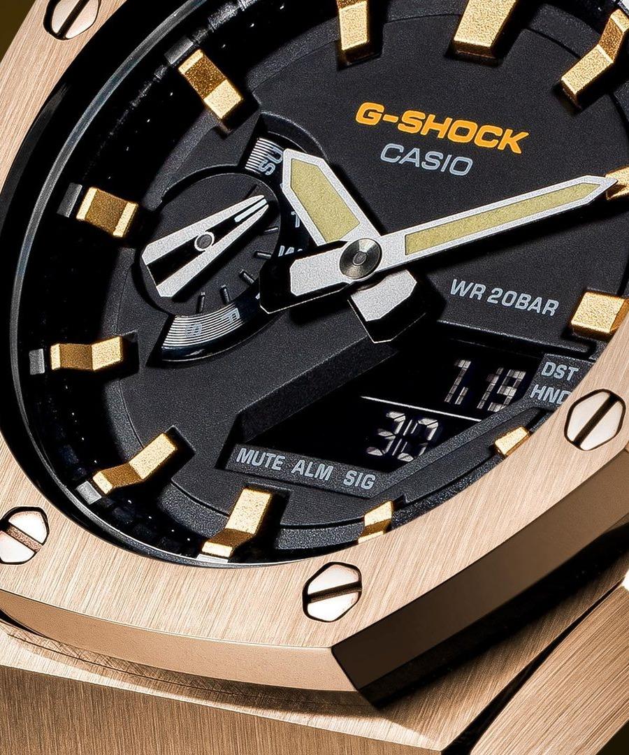 Đồng Hồ Nam Dây Nhựa Casio G-Shock GA-2100SU-1A AP Custom Rose Gold x White Royal Oak