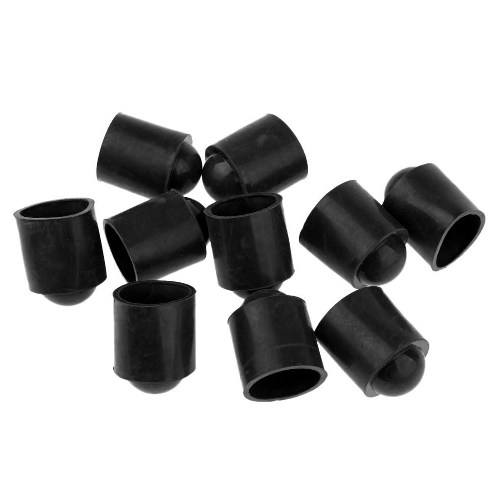 Pack of 10 Pool Cue Tip Protector with Billiard Table Brush Cleaner