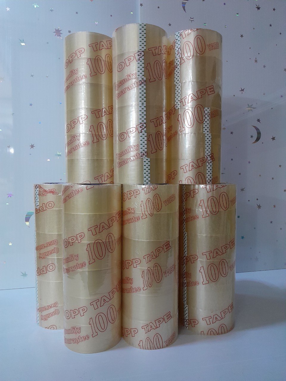 Băng keo đục 1,2Kg, 100 Yard, Lõi 5Li, keo dày, màng dai, đủ cân, đúng lõi, giá xưởng, hàng có sẵn giao ngay