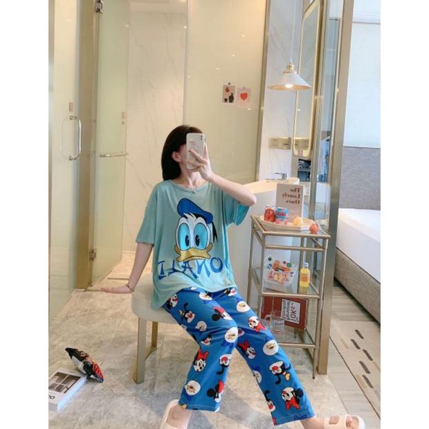 Đồ Bộ Nữ Mặc Nhà Mùa Hè Đồ Bộ Thun Tay Ngắn