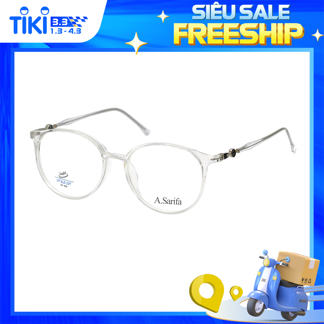 Gọng kính chính hãng SARIFA 2250 – C6-Trắng trong