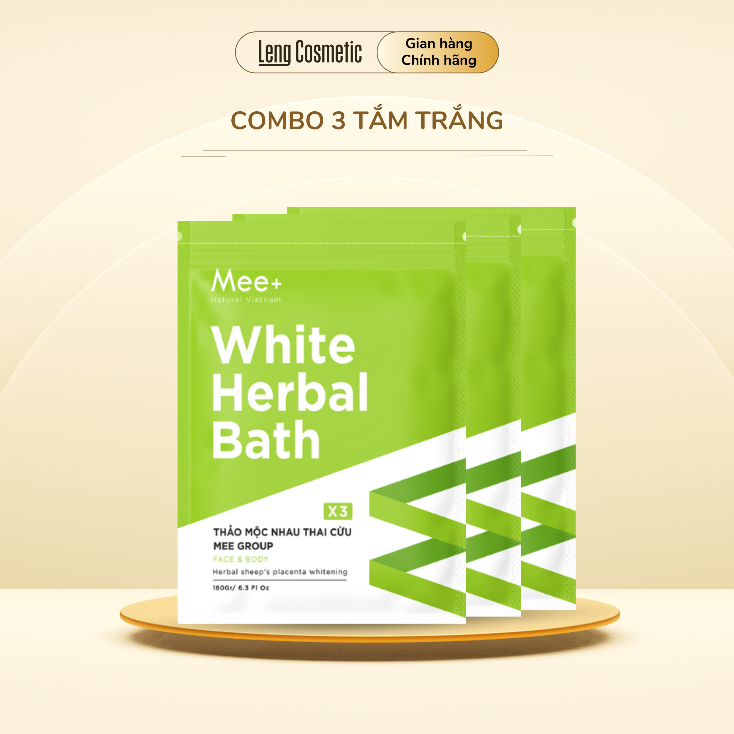 Tắm Trắng Nhau Thai Cừu - Combo 3 tắm trắng MEE NATURAL