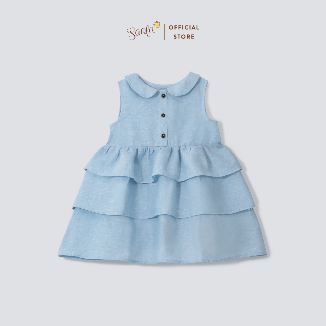 Đầm/Váy Bé Gái Ba Tầng Chất Liệu Linen Thoáng Mát - DRL007 - KATERINA DRESS - SAOLA KIDS CLOTHING