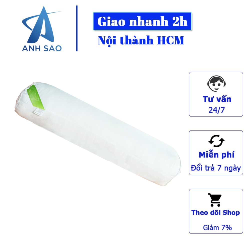 Ruột Gối Ôm Lông Vũ Microfiber A 35x100cm - tặng kèm túi xách đựng gối sang trọng màu ngẫu nhiên - Tạo giấc ngủ bồng bềnh, an toàn sức khoẻ