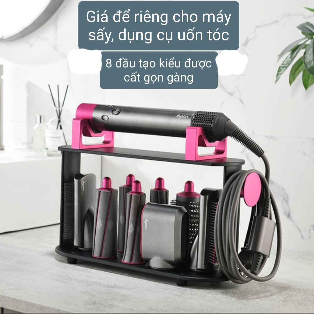 Giá đỡ máy sấy Dyson -màu hồng- 8 đầu- bản tiêu chuẩn