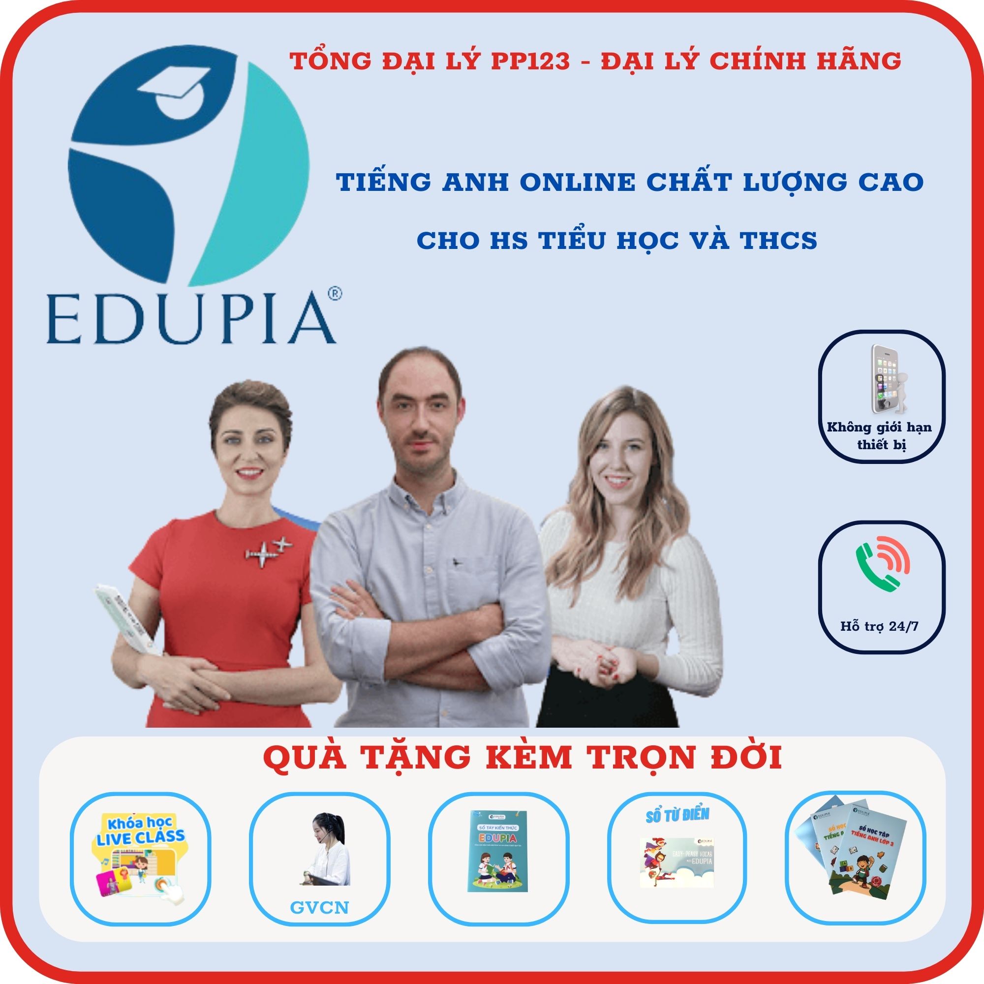 Hình ảnh EDUPIA Gói học Trọn Đời - Tiếng anh online Tiểu học và THCS chuẩn bản ngữ