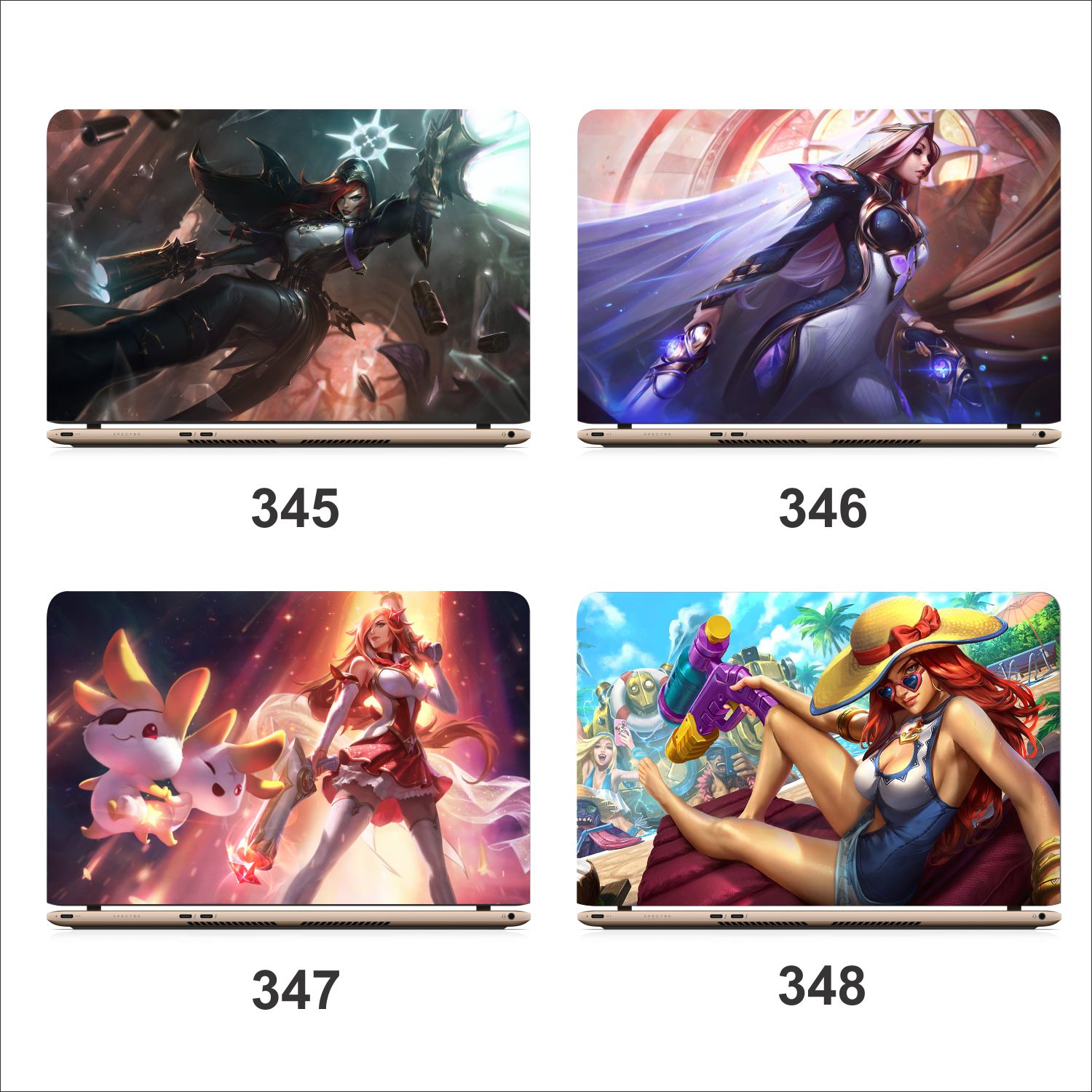 Mẫu skin dán decal laptop LMHT Lulu, Lux, Malphite, Malzahar, Maokai, Master Yi, Miss Fortune, Morderkaiser, Morgana, Nami 321 - 360