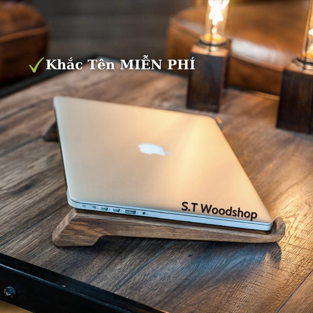 Kê Tản Nhiệt Laptop Gỗ Thông - Khắc Lazer Theo Yêu Cầu