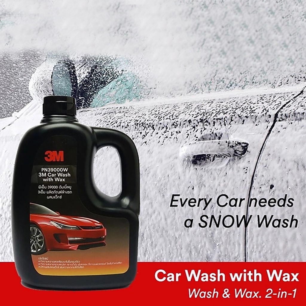 Xà bông rửa xe siêu bọt 3M Car Wash With Wax PN39000W- 1L