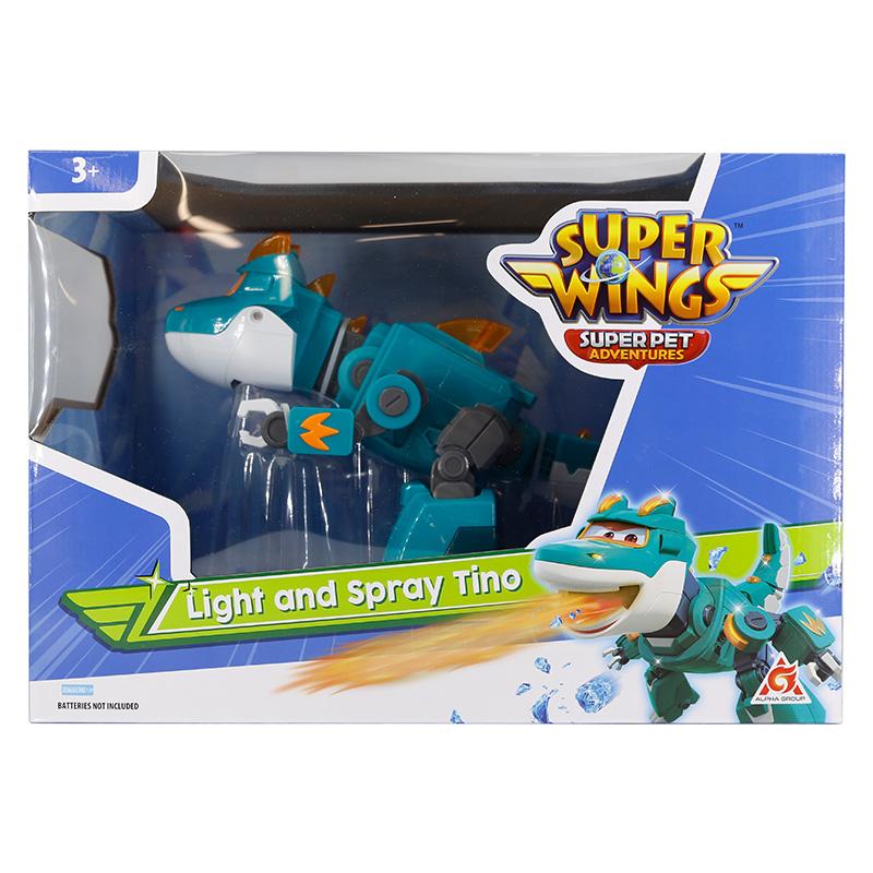 Đồ Chơi SUPERWINGS Khủng Long Huyền Thoại Tino Có Âm Thanh &amp;  Phun Nước YW760437