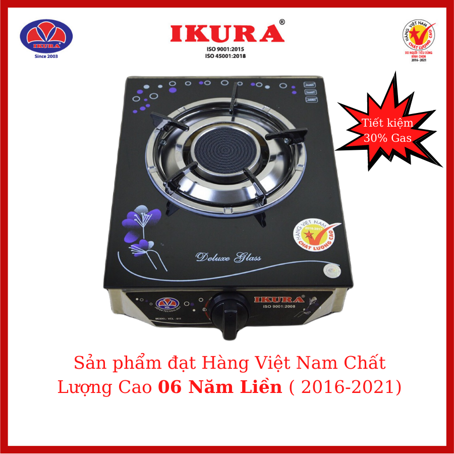 Bếp Ga Hồng Ngoại Đơn IKURA 611 HN1 - Bếp Hồng Ngoại 1 Lò - Hàng Chính Hãng